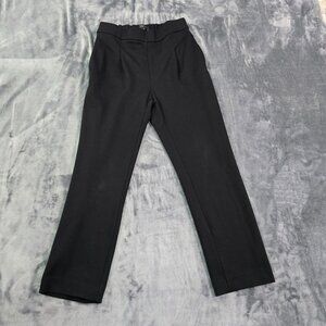 Ann Taylor Petite Black Straight Leg Pull On Pants XSP